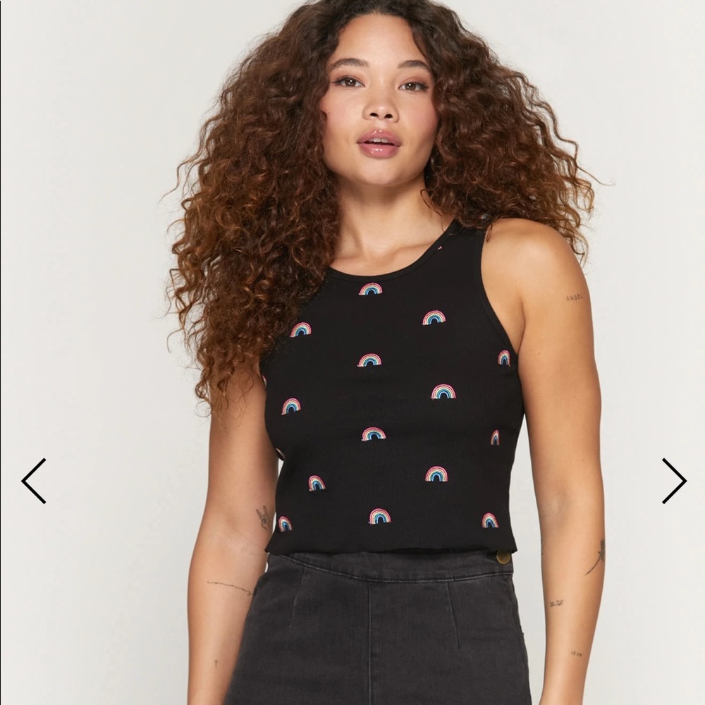 Spiritual Gangster Rainbow Robin Tank MEDIUM